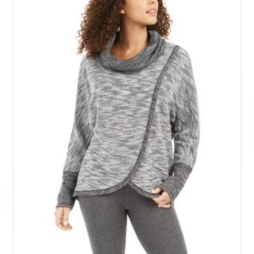 Calvin Klein Cowl Neck Performance Sweater - Soft Cotton Blend 🩶🖤